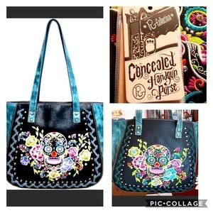 NEW Concealed Handgun Sugar Skull Purse